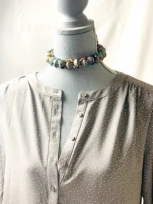 Multicolor "Sezibwa" necklace on mannikin