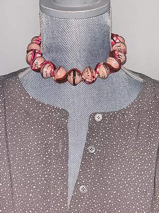 large beaded sezibwa necklace short